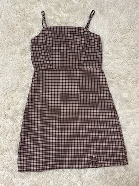 Women’s size medium GB plaid Spaghetti Strap Mini Dress